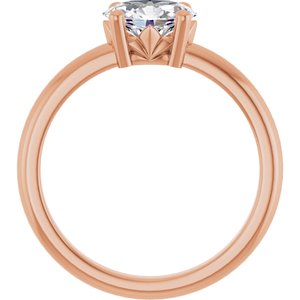 14K Rose Gold 7.5x5.5 mm Oval Ring Mounting – image 3