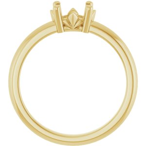 10K Yellow Gold 7.5x5.5 mm Oval Ring Mounting – image 4