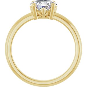 10K Yellow Gold 7.5x5.5 mm Oval Ring Mounting – image 3