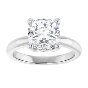 Continuum Sterling Silver 8x8 mm Cushion Ring Mounting – image 5