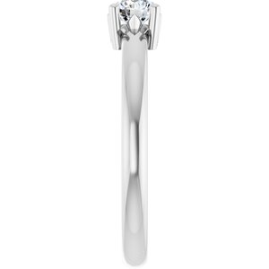 Sterling Silver 4.4 mm Round Ring Mounting – image 7