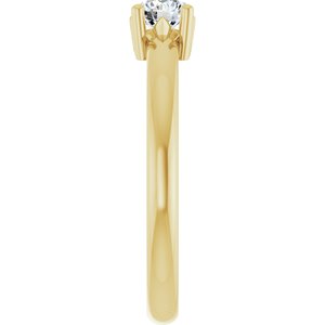 18K Yellow Gold 4.4 mm Round Ring Mounting – image 7