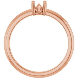 10K Rose Gold 4.4 mm Round Ring Mounting – image 4