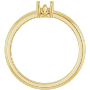 10K Yellow Gold 4.4 mm Round Ring Mounting – image 4