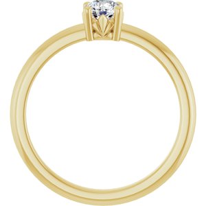 10K Yellow Gold 4.4 mm Round Ring Mounting – image 3