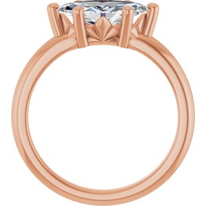 14K Rose Gold 11x5.5 mm Marquise Ring Mounting – image 3