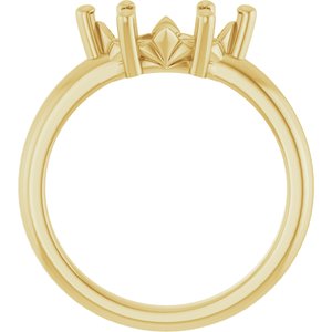 14K Yellow Gold 11x5.5 mm Marquise Ring Mounting – image 4