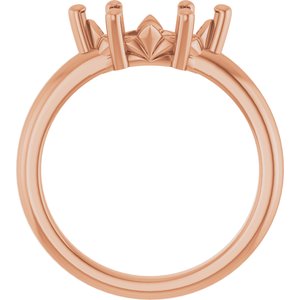 14K Rose Gold 11x5.5 mm Marquise Ring Mounting – image 4