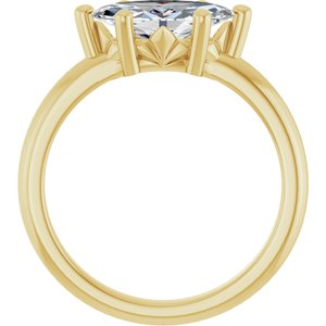 18K Yellow Gold 11x5.5 mm Marquise Ring Mounting – image 3