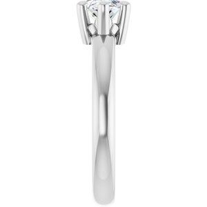 14K X1 White Gold 11x5.5 mm Marquise Ring Mounting – image 7