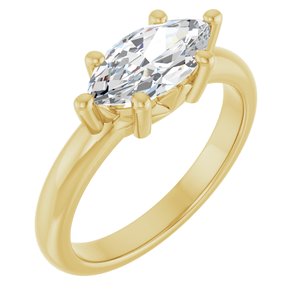 14K Yellow Gold 11x5.5 mm Marquise Ring Mounting