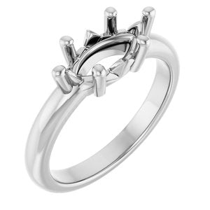 14K X1 White Gold 11x5.5 mm Marquise Ring Mounting – image 2