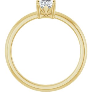 18K Yellow Gold 3.75x3.75 mm Square Ring Mounting – image 3