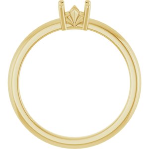 14K Yellow Gold 3.75x3.75 mm Square Ring Mounting – image 4