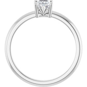 Continuum Sterling Silver 3.75x3.75 mm Square Ring Mounting – image 3