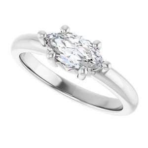 10K X1 White Gold 9x4.5 mm Marquise Ring Mounting – image 8