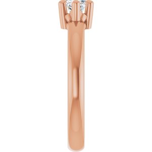 14K Rose Gold 9x4.5 mm Marquise Ring Mounting – image 7