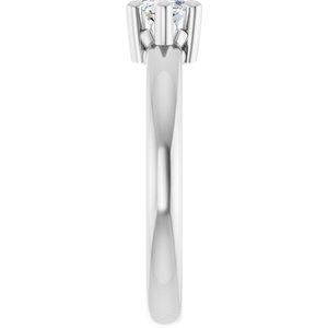 18K X1 White Gold 9x4.5 mm Marquise Ring Mounting – image 7