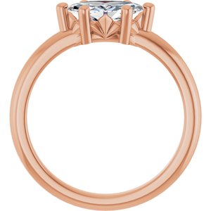 14K Rose Gold 9x4.5 mm Marquise Ring Mounting – image 3