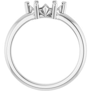 14K X1 White Gold 9x4.5 mm Marquise Ring Mounting – image 4
