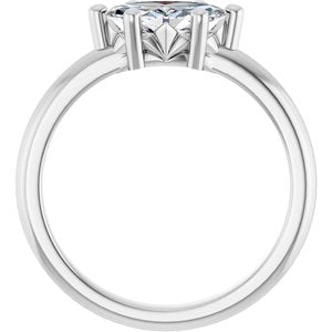 14K White Gold 9x4.5 mm Marquise Ring Mounting – image 3