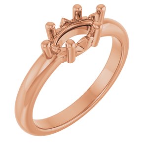 10K Rose Gold 9x4.5 mm Marquise Ring Mounting – image 2