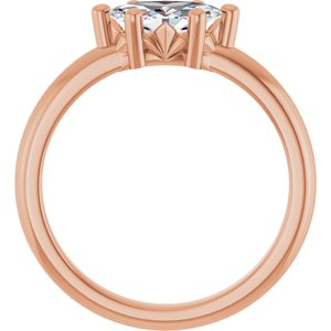 18K Rose Gold 8.5x4.5 mm Marquise Ring Mounting – image 3