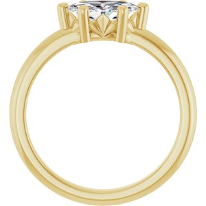 14K Yellow Gold 8.5x4.5 mm Marquise Ring Mounting – image 3