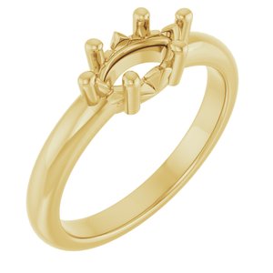 18K Yellow Gold 8.5x4.5 mm Marquise Ring Mounting – image 2