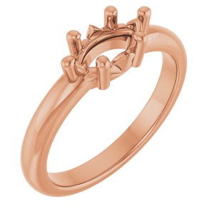 14K Rose Gold 8.5x4.5 mm Marquise Ring Mounting – image 2