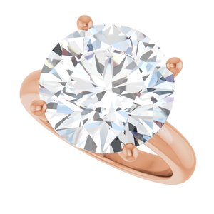 10K Rose Gold 13 mm Round Ring Mounting – image 8