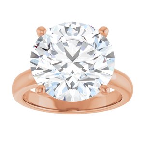 10K Rose Gold 13 mm Round Ring Mounting – image 5