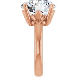 14K Rose Gold 13 mm Round Ring Mounting – image 7