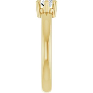 18K Yellow Gold 8.5x4.5 mm Marquise Ring Mounting – image 7