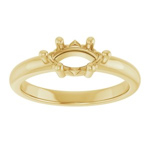 18K Yellow Gold 8.5x4.5 mm Marquise Ring Mounting – image 6
