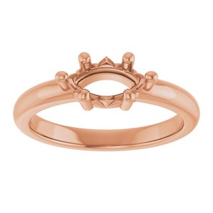 18K Rose Gold 8.5x4.5 mm Marquise Ring Mounting – image 6