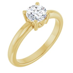 18K Yellow Gold 5.8 mm Round Ring Mounting
