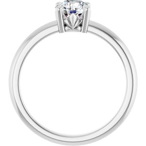 18K X1 White Gold 5.8 mm Round Ring Mounting – image 3