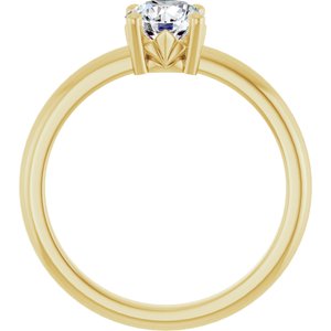 10K Yellow Gold 5.8 mm Round Ring Mounting – image 3