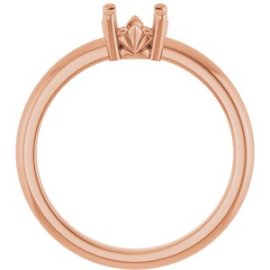 10K Rose Gold 5.8 mm Round Ring Mounting – image 4