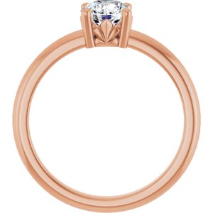 18K Rose Gold 5.8 mm Round Ring Mounting – image 3