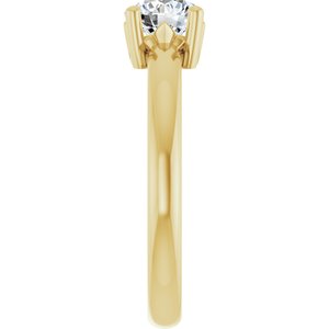 18K Yellow Gold 5.8 mm Round Ring Mounting – image 7