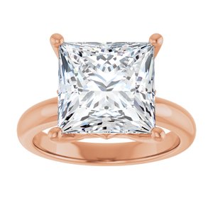 14K Rose Gold 10x10 mm Square Ring Mounting – image 5
