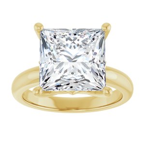 14K Yellow Gold 10x10 mm Square Ring Mounting – image 5