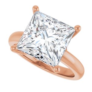 10K Rose Gold 10x10 mm Square Ring Mounting – image 8