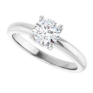 Continuum Sterling Silver 5.8 mm Round Ring Mounting – image 8