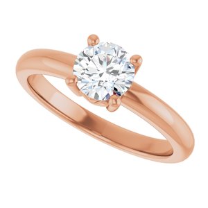 10K Rose Gold 5.8 mm Round Ring Mounting – image 8