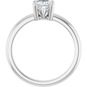 Sterling Silver 5.5x5.5 mm Cushion Ring Mounting – image 3
