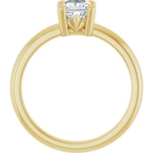 10K Yellow Gold 5.5x5.5 mm Cushion Ring Mounting – image 3