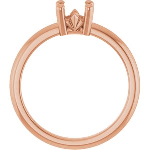 18K Rose Gold 5.5x5.5 mm Cushion Ring Mounting – image 4